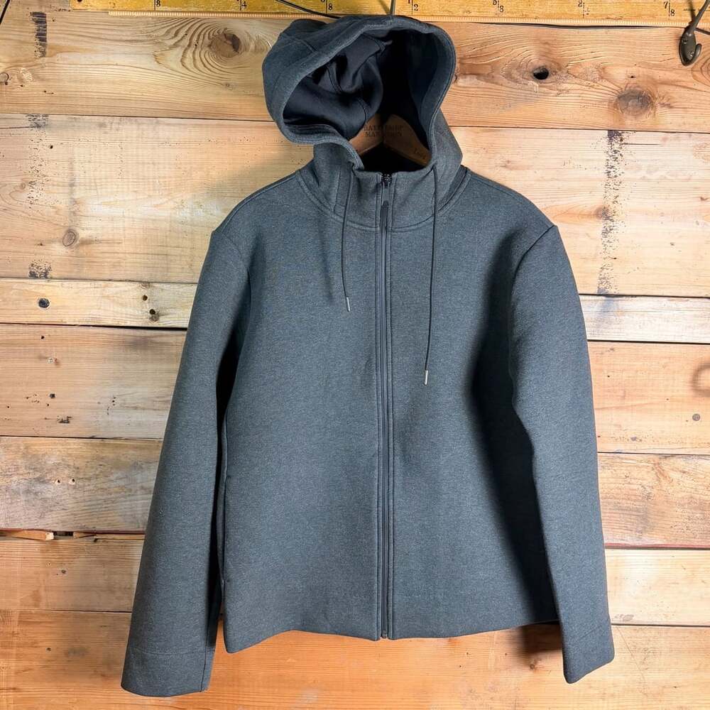 Everlane The Air Full-Zip Hoodie Size M Dark Gray